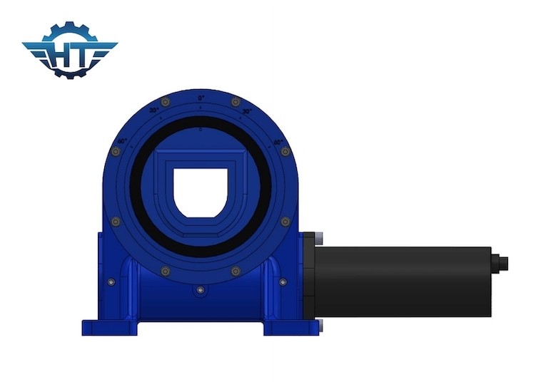 Horizontal Worm Gear Slewing Drive Single Axis For 24V Sun Tracking System
