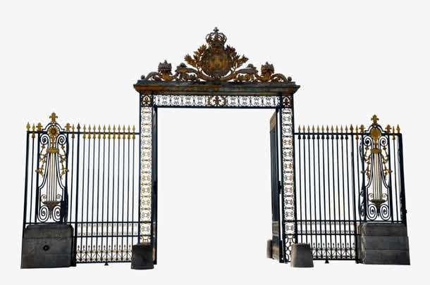 Villa Park Courtyard Iron Gates Rot Proof Decorative Wrought Iron Gates