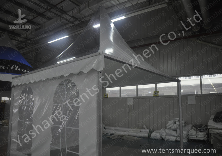 Clear And White Pvc Fabric Top High Peak Party Tent Transparent Soft Window