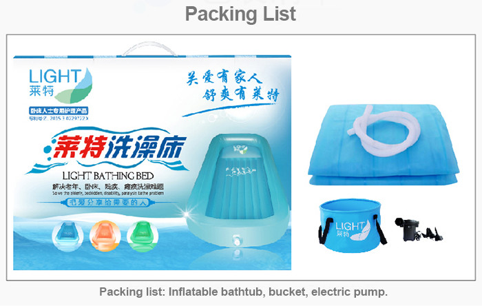 25L Adult Inflatable Bath Tubs Shower Bath Basin Kit For Bedridden Patients