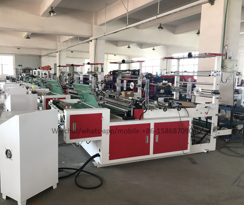 PP PE HDPE Side Sealing Bag Making Equipment For Header Card Plastic Bag