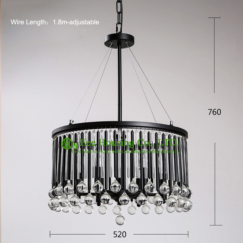 Crystal chandeliers pendant lights retro suspended ceiling lighting interior residential led candle light ceiling Lamp