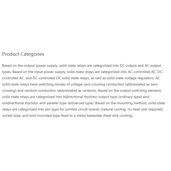 NNG63 Series Solid State Relay with Superior Performance for Industrial Applications