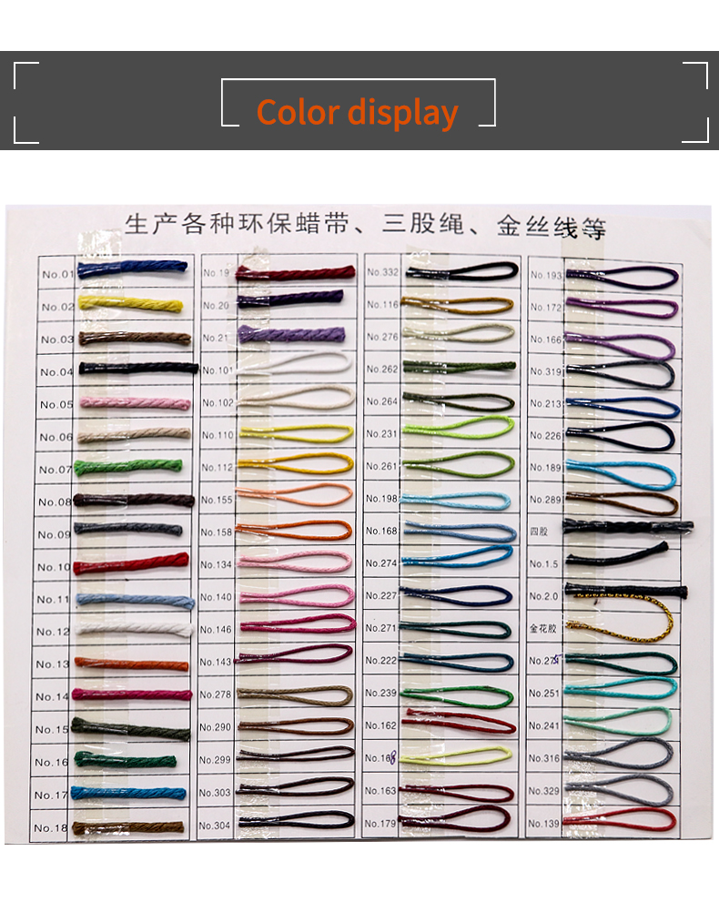 1mm Cotton Braided Yarn Count Colorful Wax Thread for Universal Hand Knitting Jewelry
