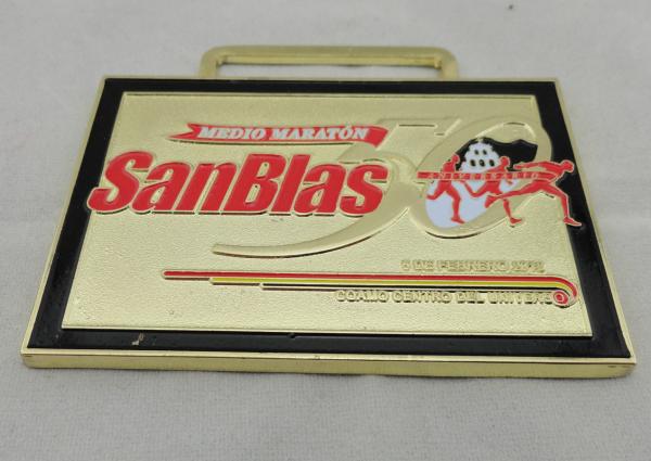 High Quality Zinc Alloy SanBlas Medio Marathon Medal with Soft Enamel, Die