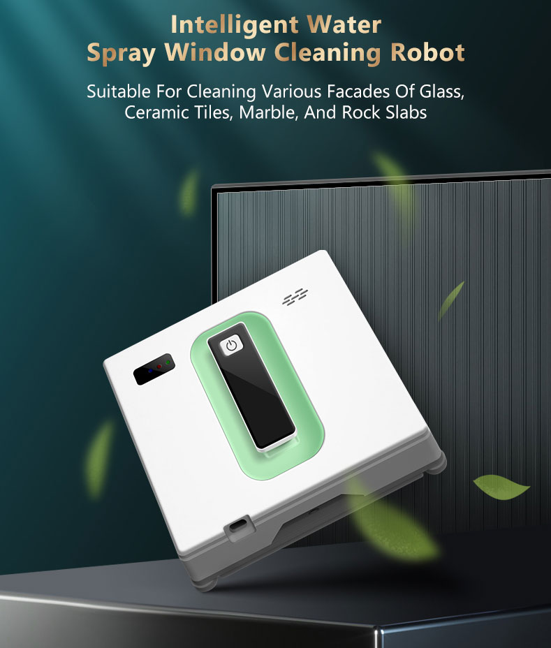 2500Pa Suction aborb App-Controlled Fine Filtration Window Cleaning Robot for Home