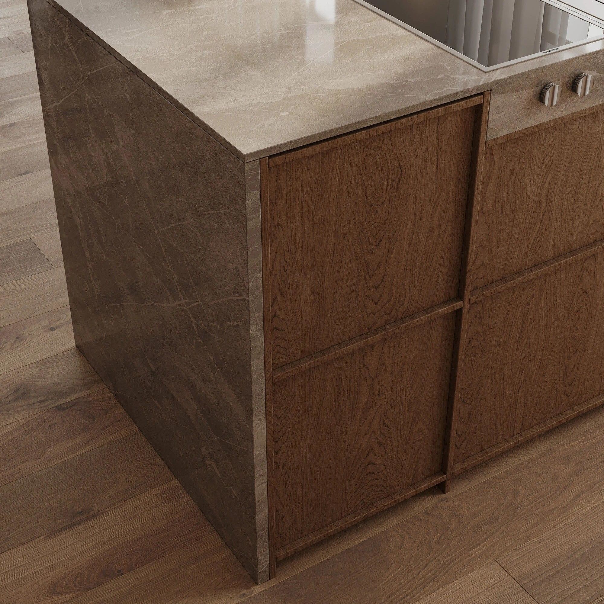 Project High Quality Large Standard Full Engineering Cocina Model Luxury Furniture Smart Kitchen Cabinet Designs
