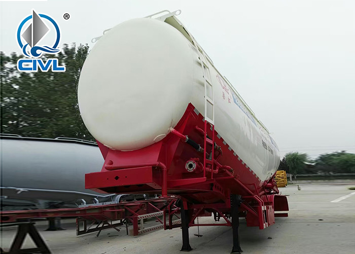 New 58000L Semi Bulk Cement Tank Carrier semi Trailer With Bohai Air Compressor And Weichai Engine