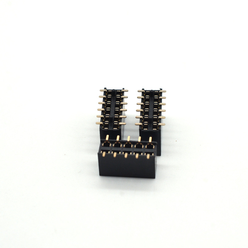 2.54mm Female Pin Header U type Single Row LCP Tin Plated Material