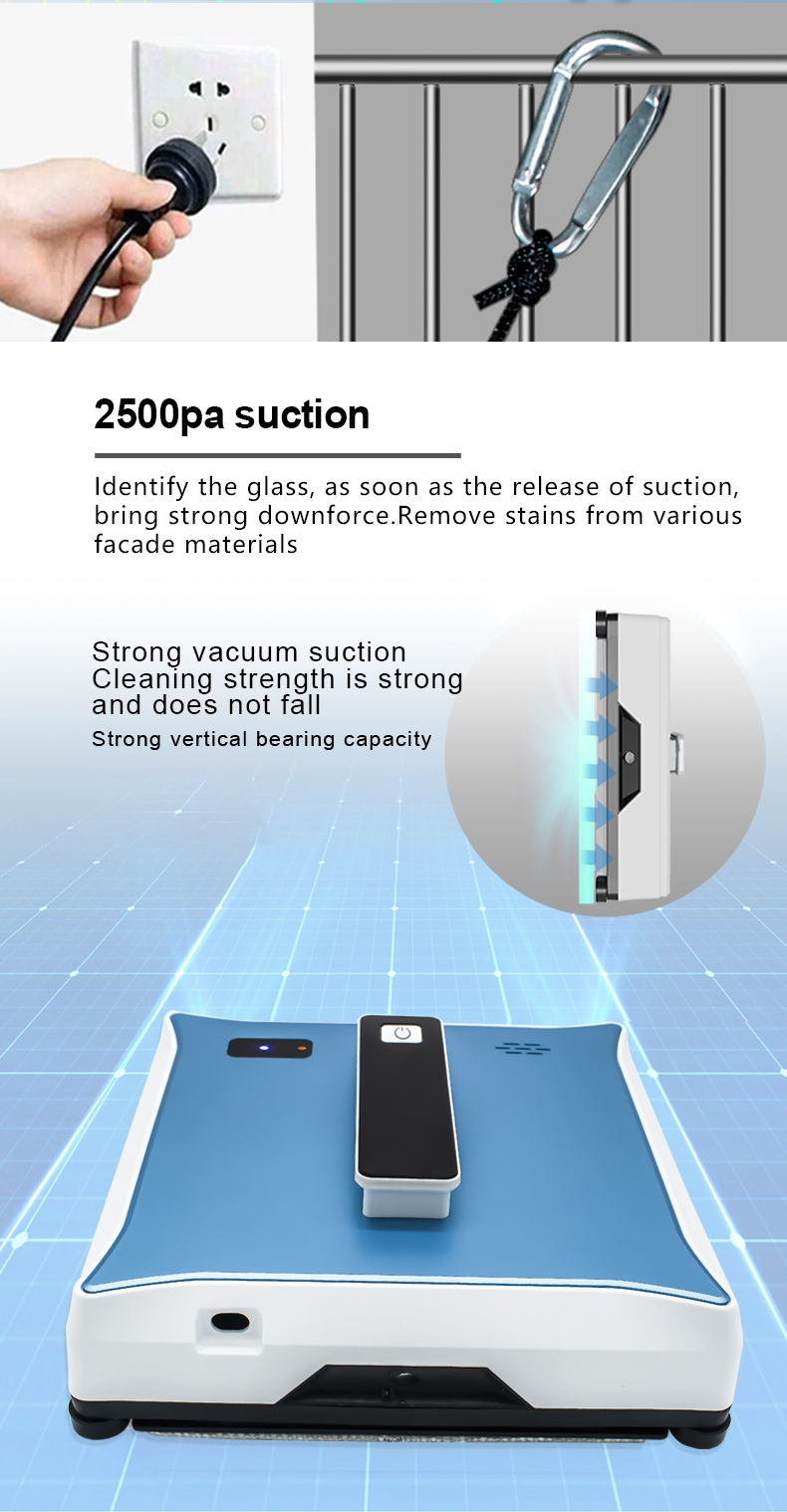 216mm Window Cleaning Robot AU Plug 72W Window Washing Robot
