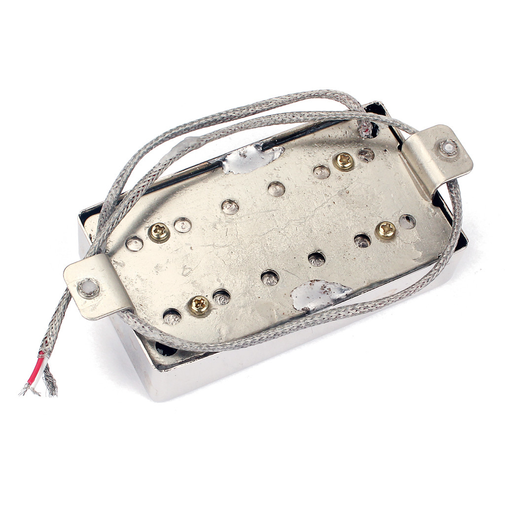 Alnico 5 Humbucker Chrome Metal Pickup Double Coil 12~13kΩ for LP Guitar Bridge Vintage