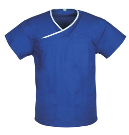 155 GSM Rolled Collar Plain Woven Dark Blue Medical Uniform Nurse Scrubs