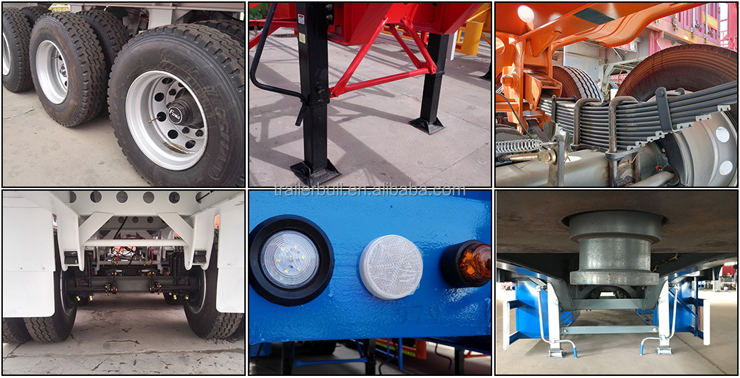 Cargo Transportation 40ft 2 Axles Versatile Flatbed Semi-Trailer Max Payload 000 kgs