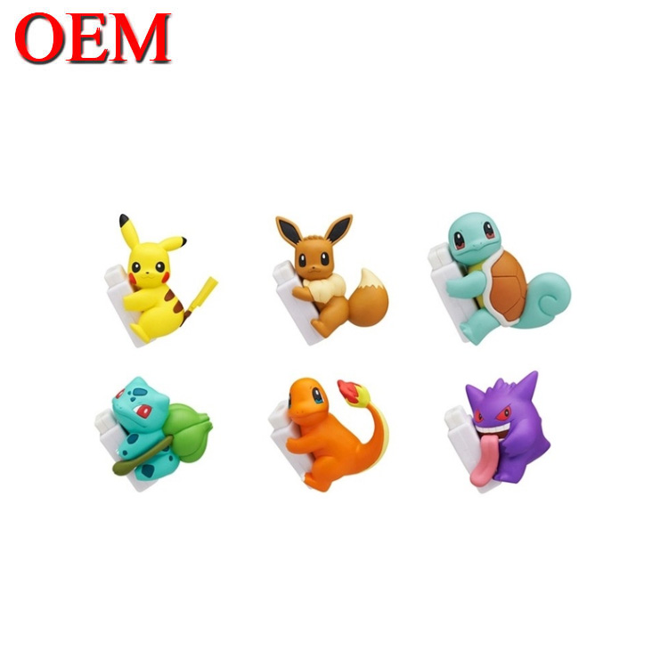 Factory Custom OEM Cute 3D Mini Figure Anime Phone Cable Bite Toy custom plastic pvc vinyl toys