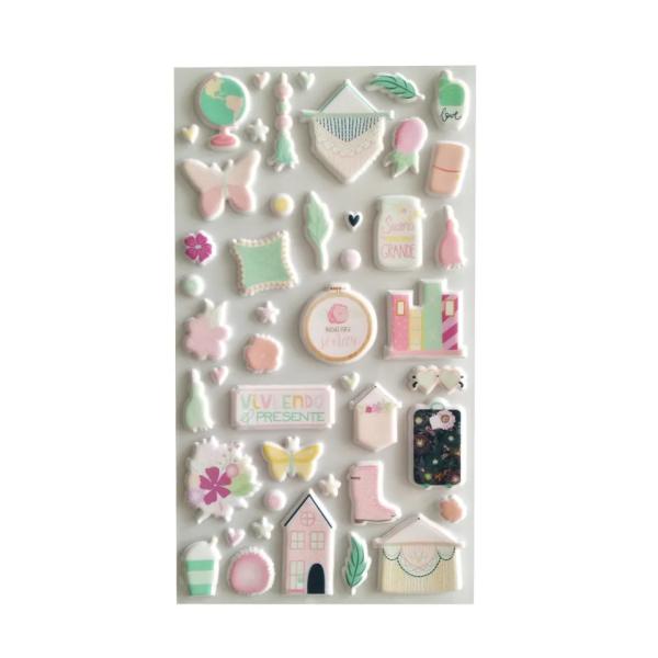 Decorative Kids Cute Pvc Vinyl Cartoon 3d Eva Foam Puffy Stickers For Scrapbooki
