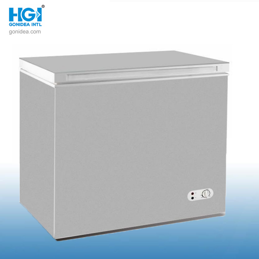 Manual Defrost Glass Door Chest Freezer Mechanical Temperature Control