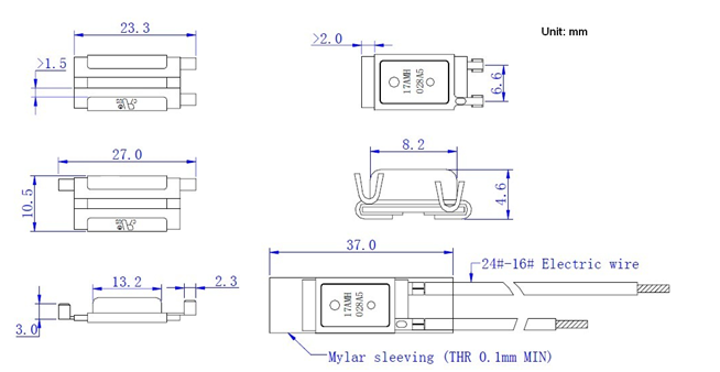 Auto Reset Thermal Protector Switch , 17AM1 Temperature Protector For Motor