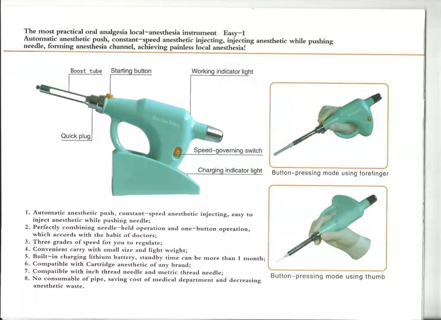 Portable Dental Endo Motor / Easy Operation Painless Dental Anesthesia Machine