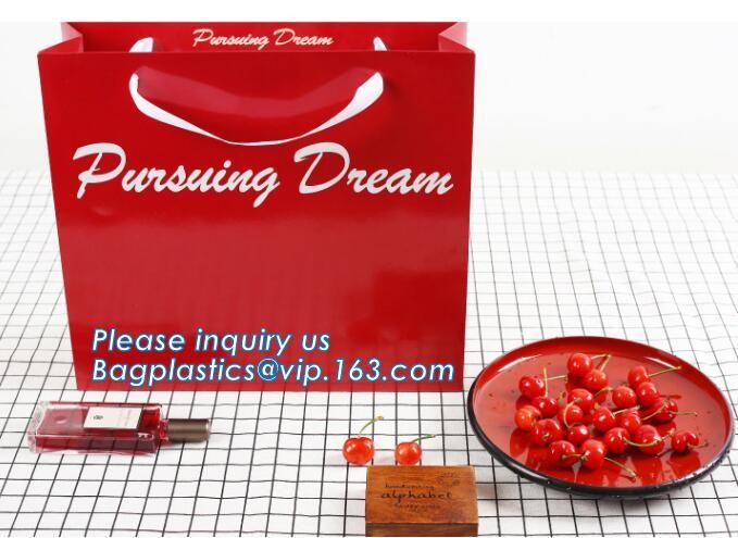 Cheap Customized Pink Printed Paper Shopping Bag For Clothing and Gift,Recycled Luxury Paper Bags & Retail Carrier Bags