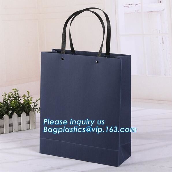 Luxury paper bags with handles Different Sizes,250gsm art paper shopping carrier bag custom printing with handle rope