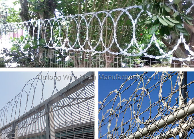 HUILONG Heavy Galvanized Razor Wire Fencing BTO 22 Flat Loop 2