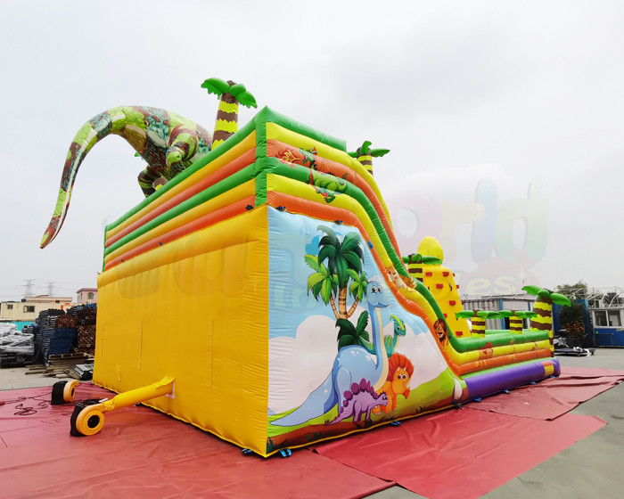 Backyard Commercial Inflatable Slide Dinosaur Jungle Park Bounce Castle