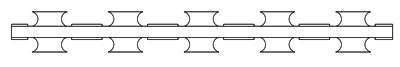 A drawing of BTO-18 razor wire on the white background.