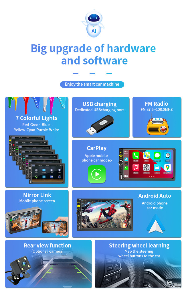 7 Inch Car Mount Tablet F730C MP5 Digital Radio