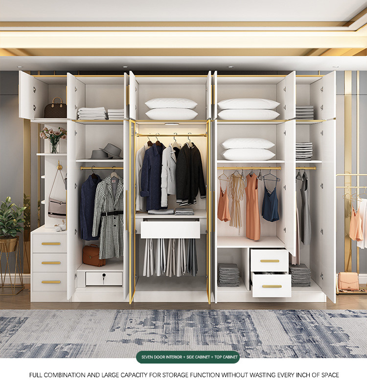 Multispace Bedroom Storage Wardrobe With Mirror Hinged Door
