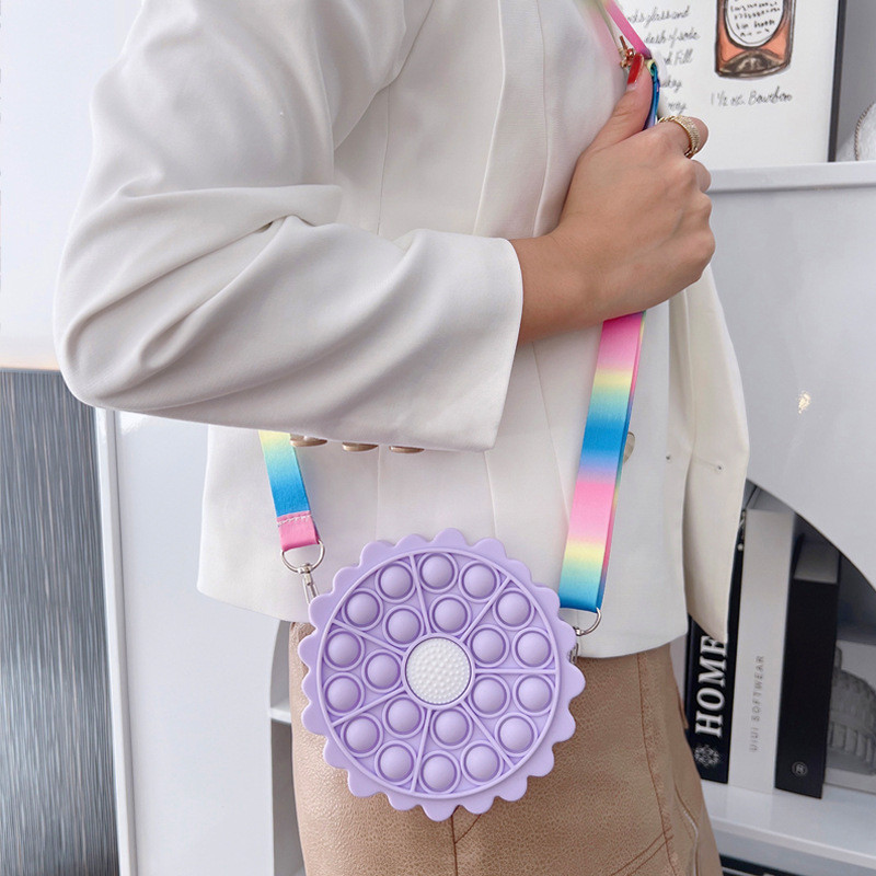Kawaii Crossbody Bag Cute Shoulder Bag Cartoon Silicone Bag Pop Purse Wallet Bag Girls Birthday Gift Lovely Accessories