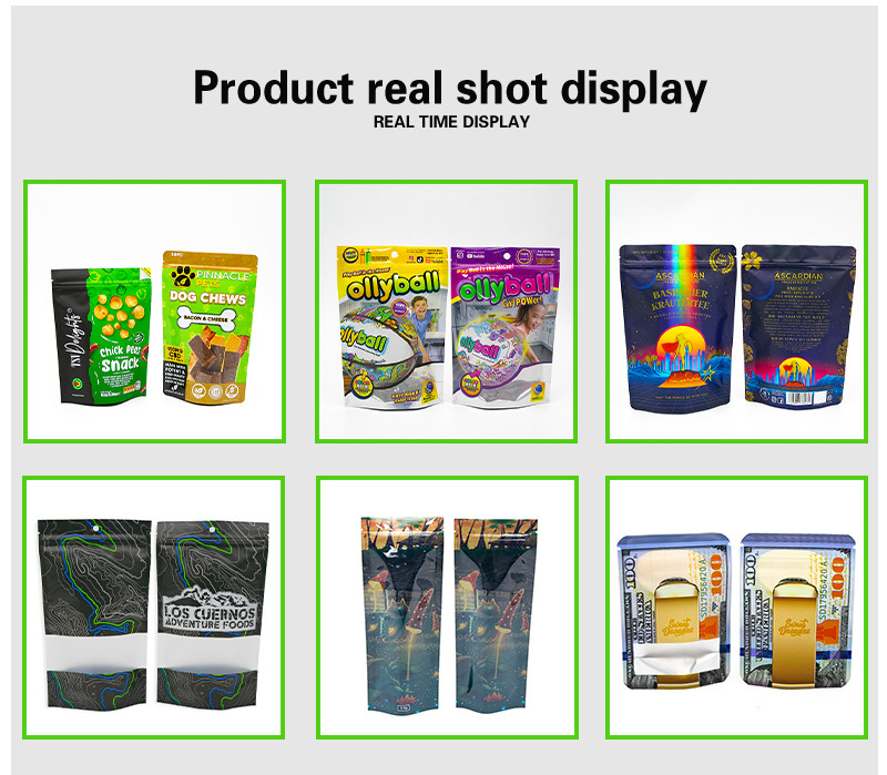 Resealable Hermetic Snack Doypack Pack Custom Printed Food Plastic Bags