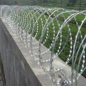 China Hot Sale Cross Razor Barbed Wire Flat Wrap Razor Barbed Wire And Clips Razor Wire on sale
