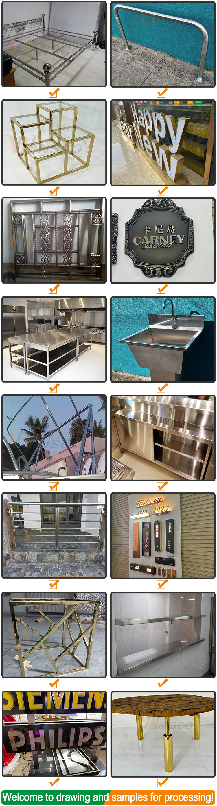 Decorative Stainless Steel Metal Fabrication Metal Wall Panels Room Divider 201 304 316 Grade