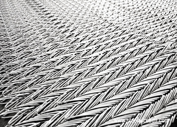 Compound Balance Weave Conveyor Belt Wire Mesh Argon Welding Steel Material