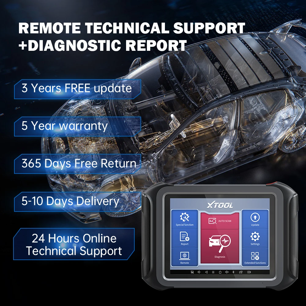 XTOOL D9 Automotive Scanner Tool Topology Map Active Test ECU Coding OBD2 Full System Diagnoses 42+ Resets Support DoIP
