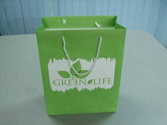 Customized kraft paper shopping bag, various design and dimensions are available