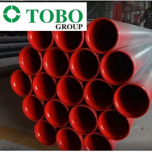 High-quality external galvanized lining red plastic coated composite steel pipe for water supply and fire fighting Manufactures