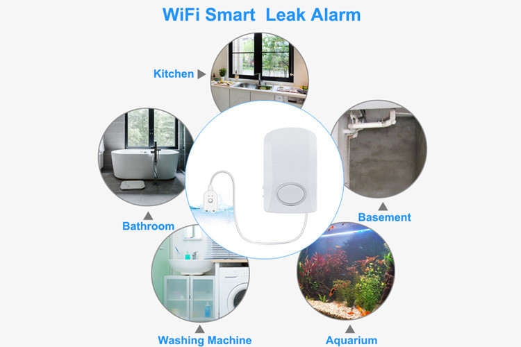 130db Smart Wifi Water Leak Alarm Sensor 1 Year Warranty