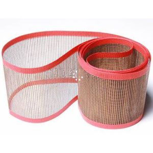 PTFE Coated PTFE Mesh Conveyor Belt Open Mesh With Heated Setting Process