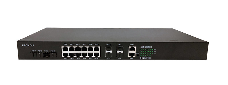 Layer 2 EPON 4 PORT OLT 20KM Auto Discovery With 2GE 2SFP Uplink ONU