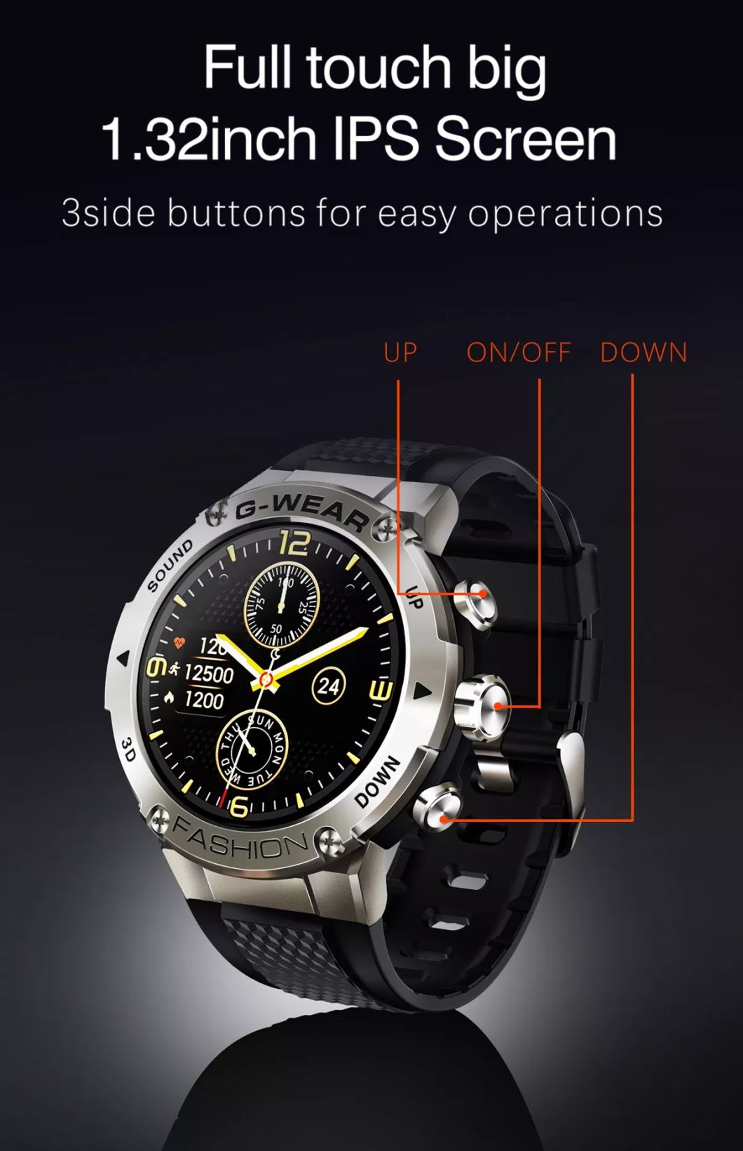 Mutiple Functon Heart Rate Blood Pressure Blood Oxgen Tracking for Men Women K28 Sports Smartwatch