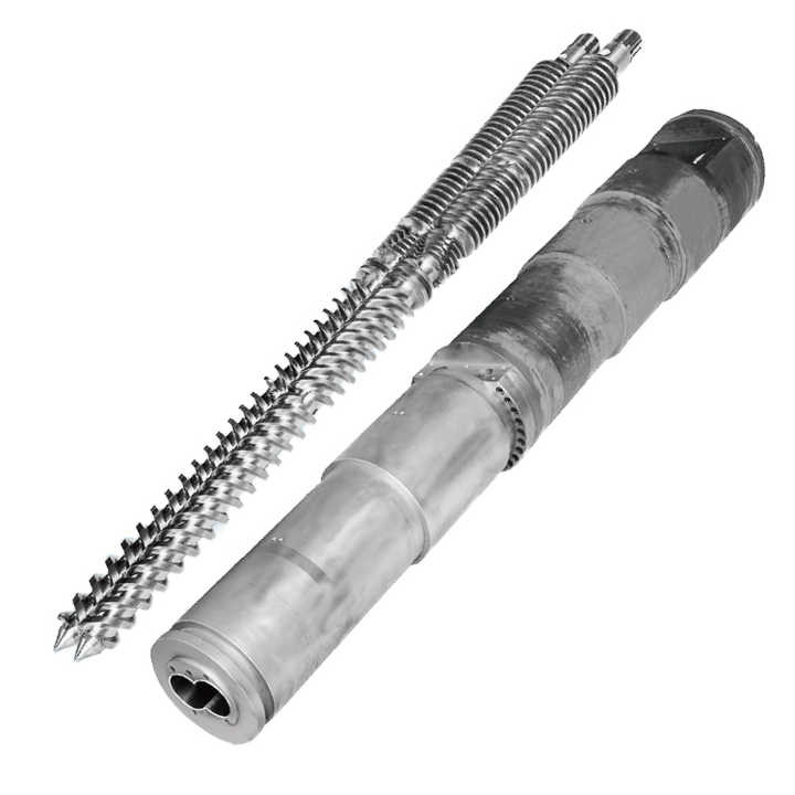 Twin Bimetallic Extruder Conical Double Screw Barrel Sjz 65 132 38CrMoAlA