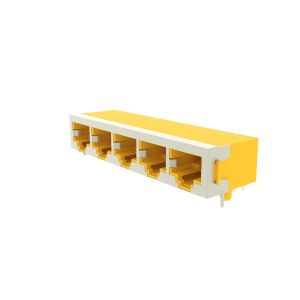Front PEG 4.75 1*5 RJ45 Modular Jack Connector W/O EMI 8P8C Unshielded
