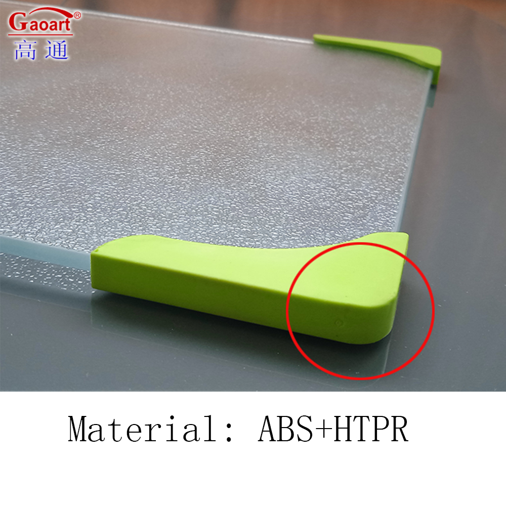 All-Season Placemat Function Kitchen Glass Cutting Board with 4Pcs Corners Tempered Design