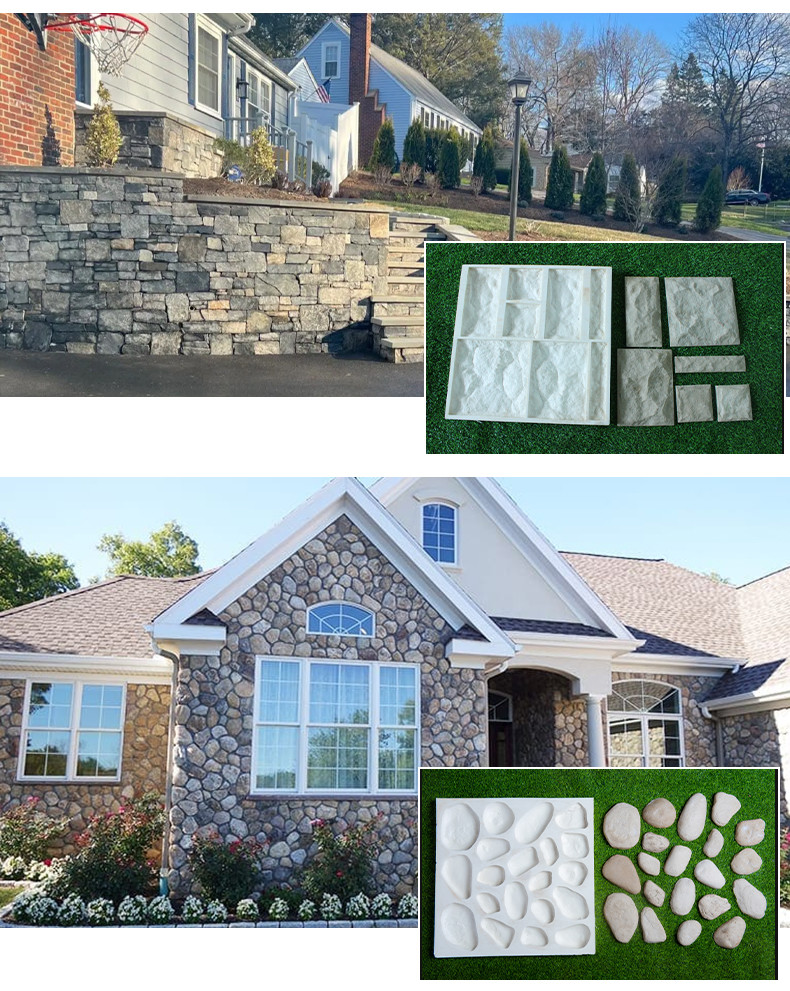 Decorative Cultured Veneer Stone And Brick Rubber Molds For Artificial Stone Molds