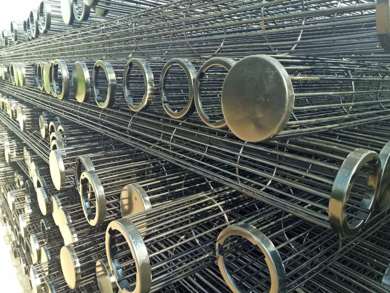 Zinc Galvanization Dust Filter Bag Cage 24 Vertical Wires ISO9001 2008 Certified