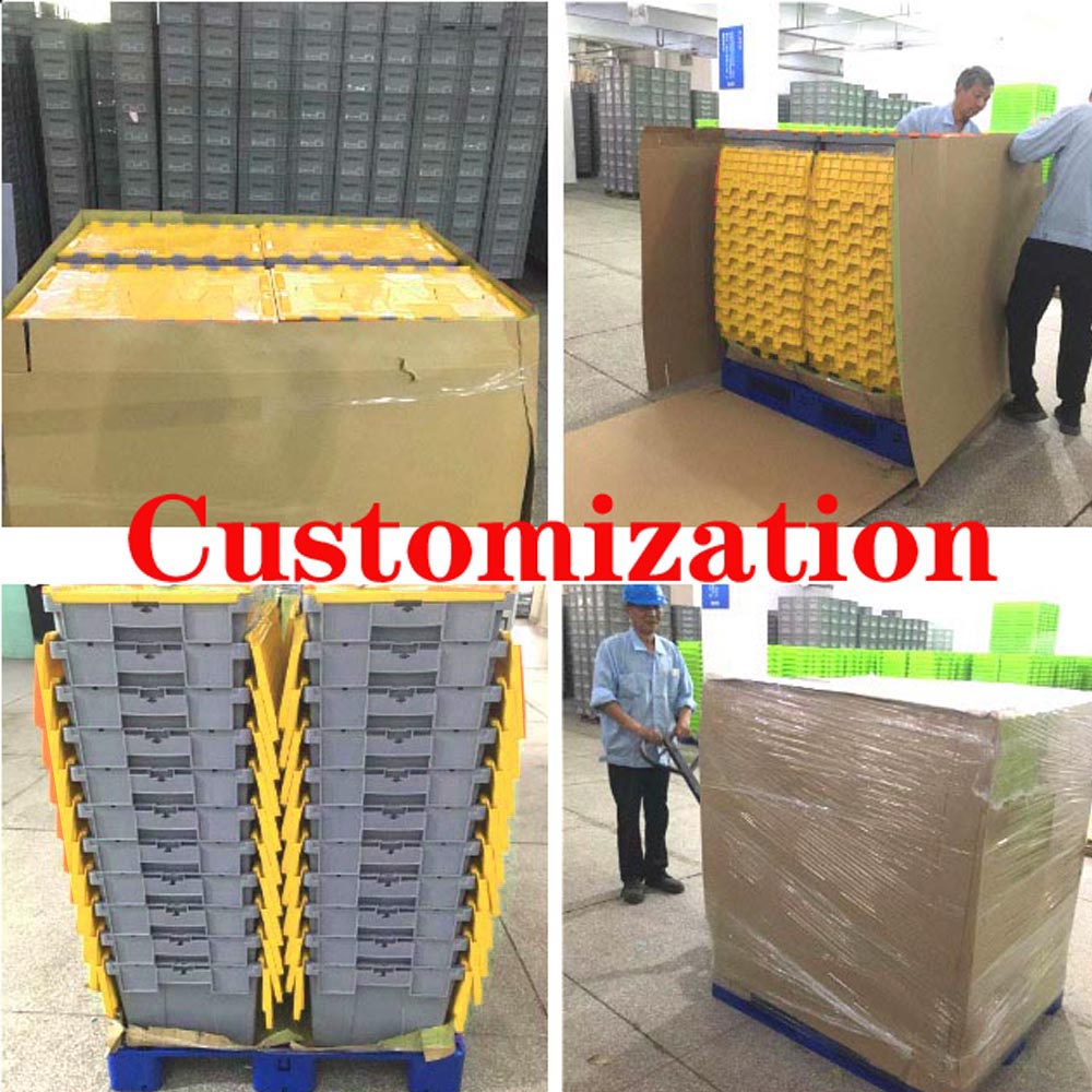 Small Stackable Beer Bottle Crates Nestable Plastic Turnover Container 600x300x365mm