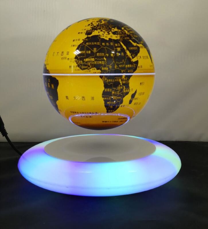 new christmas gift led light magnetic floating levitate globe with lighitng change for business gift