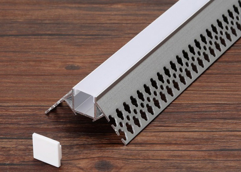 Led Strips Lighting Recessed LED Aluminium Profile With Spring Clip