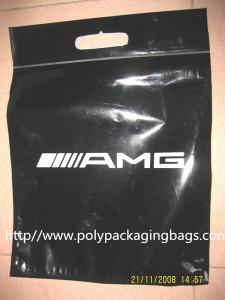 China ECO Friendly Loop Handle Bottom Gusseted Poly Bags For Clothing on sale